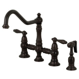 Kingston Brass KS3275ALBS Kitchen Faucet with Side Sprayer, Oil Rubbed Bronze