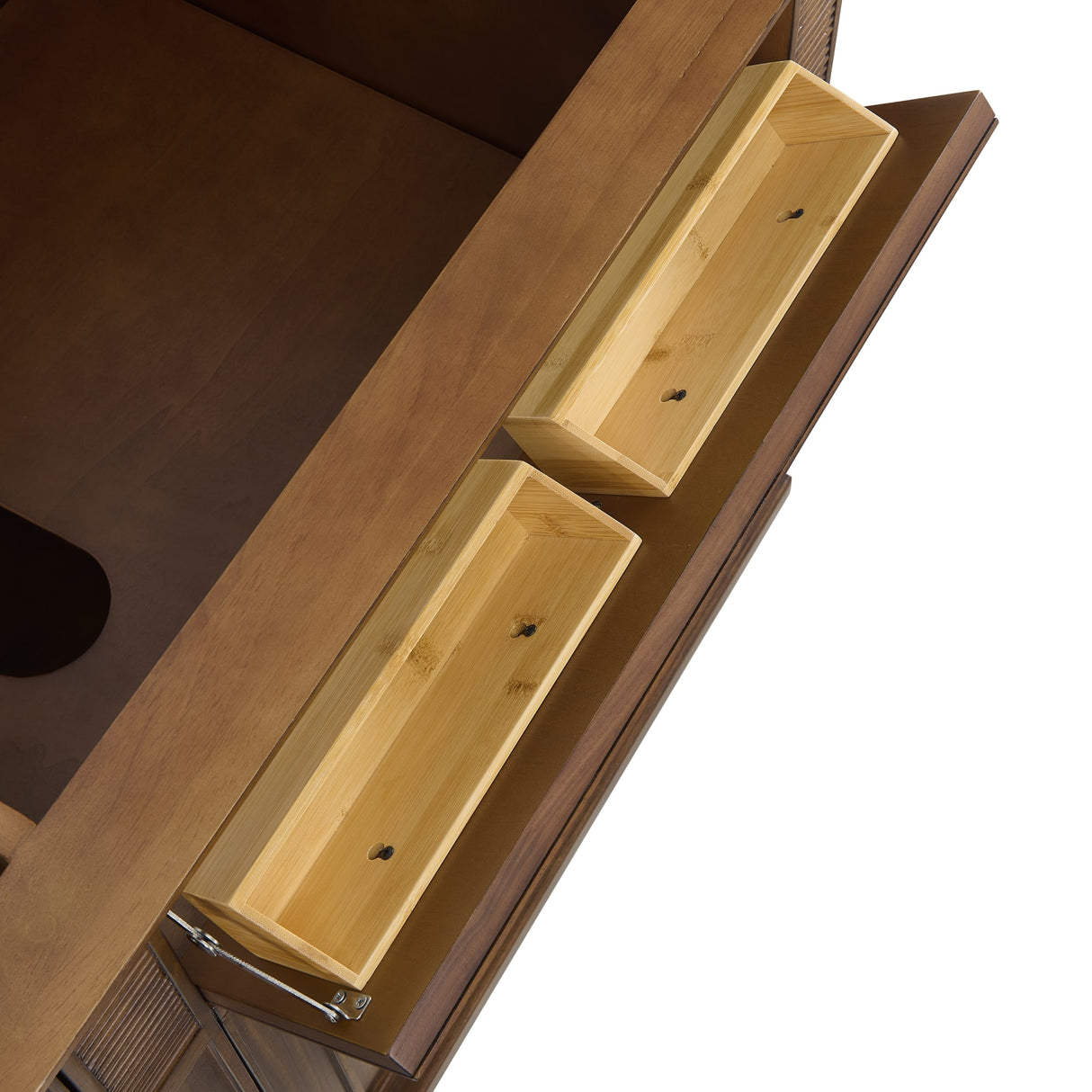 Lorelai 72" Double Vanity, Mid-Century Walnut, w/ 3 CM Siberian Silestone Top