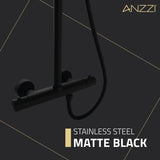 ANZZI SH-AZ101MB Heavy Rainfall Stainless Steel Shower Bar with Hand Sprayer in Matte Black