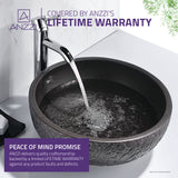 ANZZI LS-AZ8195 Tara Series Ceramic Vessel Sink in Black