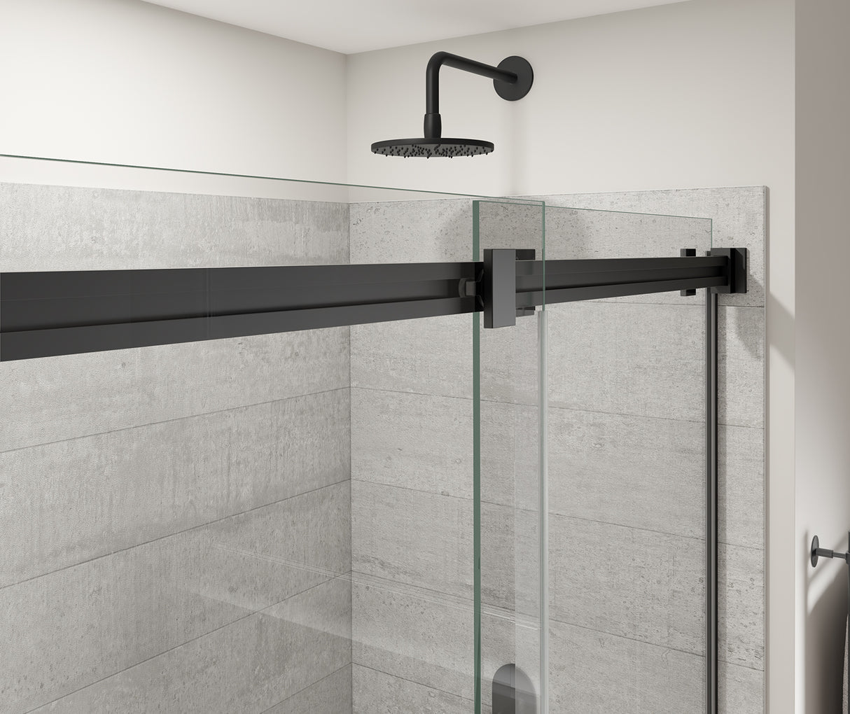MAAX 136955-810-340-000 Duel Alto 56-59 X 78 in. 8mm Bypass Shower Door for Alcove Installation with GlassShield® glass in Matte Black
