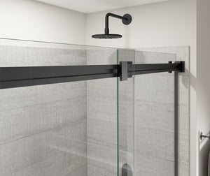 MAAX 136955-810-340-000 Duel Alto 56-59 X 78 in. 8mm Bypass Shower Door for Alcove Installation with GlassShield® glass in Matte Black