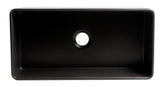 Black Matte Smooth Apron 36" x 18" Single Bowl Fireclay Farm Sink