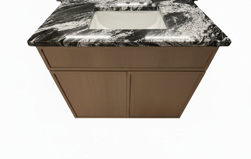 36” Oslo Oak Vanity w/ Black Forest Granite