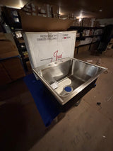Just Manufacturing SLXD2225A3 Single Bowl Drop-in Sink, 3 holes, Silver (Open Box)
