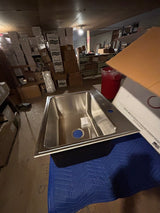 Just Manufacturing SLXD2225A3 Single Bowl Drop-in Sink, 3 holes, Silver (Open Box)