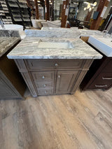 30" James Martin Vanity + Fanasty Brown Top