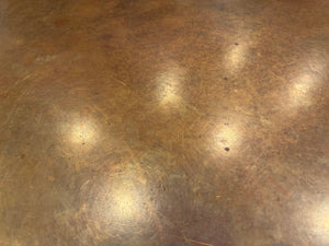 Ethan Allen Sherman Round Copper-Top Coffee and Cocktail Table