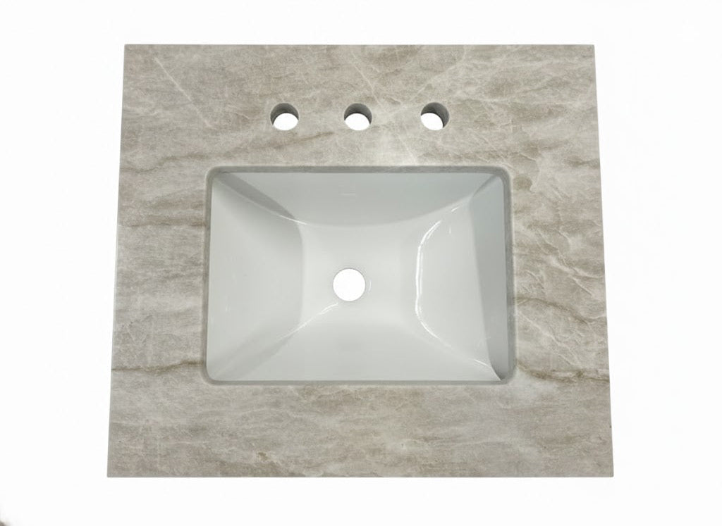 25" Taj Mahal Quartzite Top 3CM