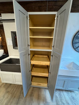 Solid Wood 24" Shaker Grey Kitchen Cabinet Pre Assembled