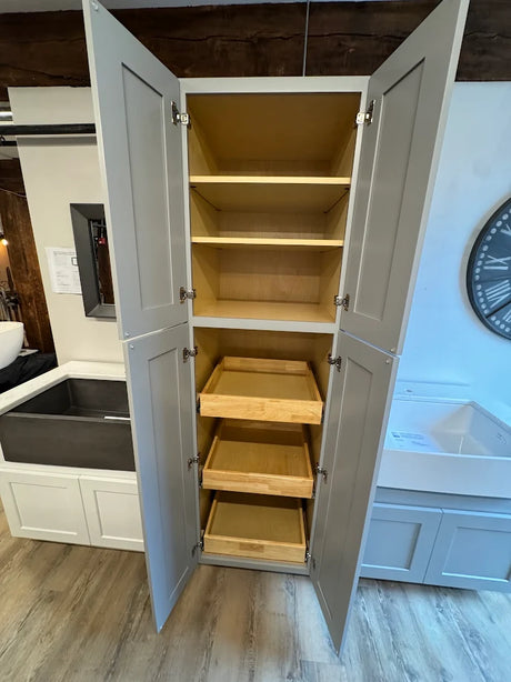 Solid Wood 24" Shaker Grey Kitchen Cabinet Pre Assembled