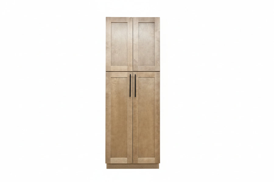 Cab-Tec Shaker Caramel Wall Pantry Cabinet – 30"W x 84"H