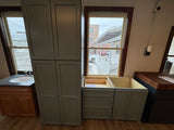 J&K Sage Green 48" Base + 30" Pantry Tower TBD Custom Top TBD Custom Knobs