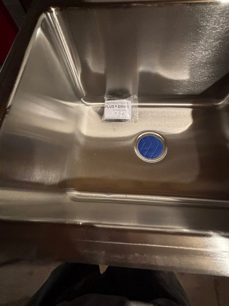 Just Manufacturing SLXD2225A3 Single Bowl Drop-in Sink, 3 holes, Silver (Open Box)