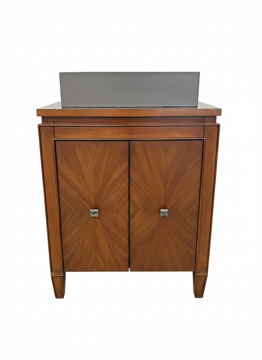 Avanity Brentwood 25" Vanity – New Walnut w/ Native Trails Nipomo Slate Sink – Floor Model