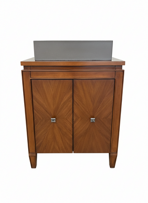 Avanity Brentwood 25" Vanity – New Walnut w/ Native Trails Nipomo Slate Sink – Floor Model