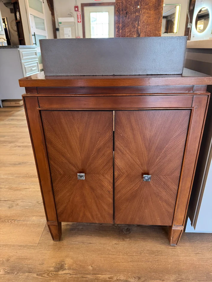 Avanity Brentwood 25" Vanity – New Walnut w/ Native Trails Nipomo Slate Sink – Floor Model