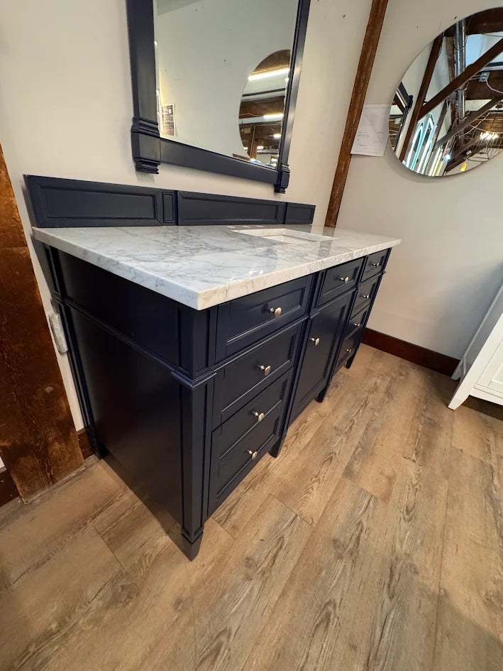 James Martin Vanities Brittany 60" Single Basin Vanity Cabinet w/3CM Top & Mirror