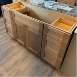 60" Cab-Tec Shaker Caramel Vanity