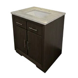 Signature Hardware 30" Vanity with Taj Mahal Quartzite Top & Integrated White Sink – Natural Elegance