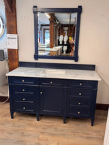 James Martin Vanities Brittany 60" Single Basin Vanity Cabinet w/3CM Top & Mirror