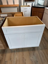 36" Cab-Tec White Shaker Vanity - Vanity Only
