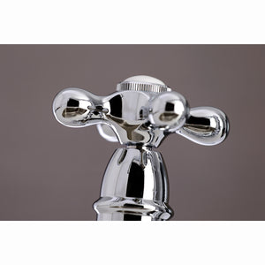 Kingston Brass KS3271AXBS Restoration 8" Bridge Kitchen Faucet with Sprayer, Polished Chrome