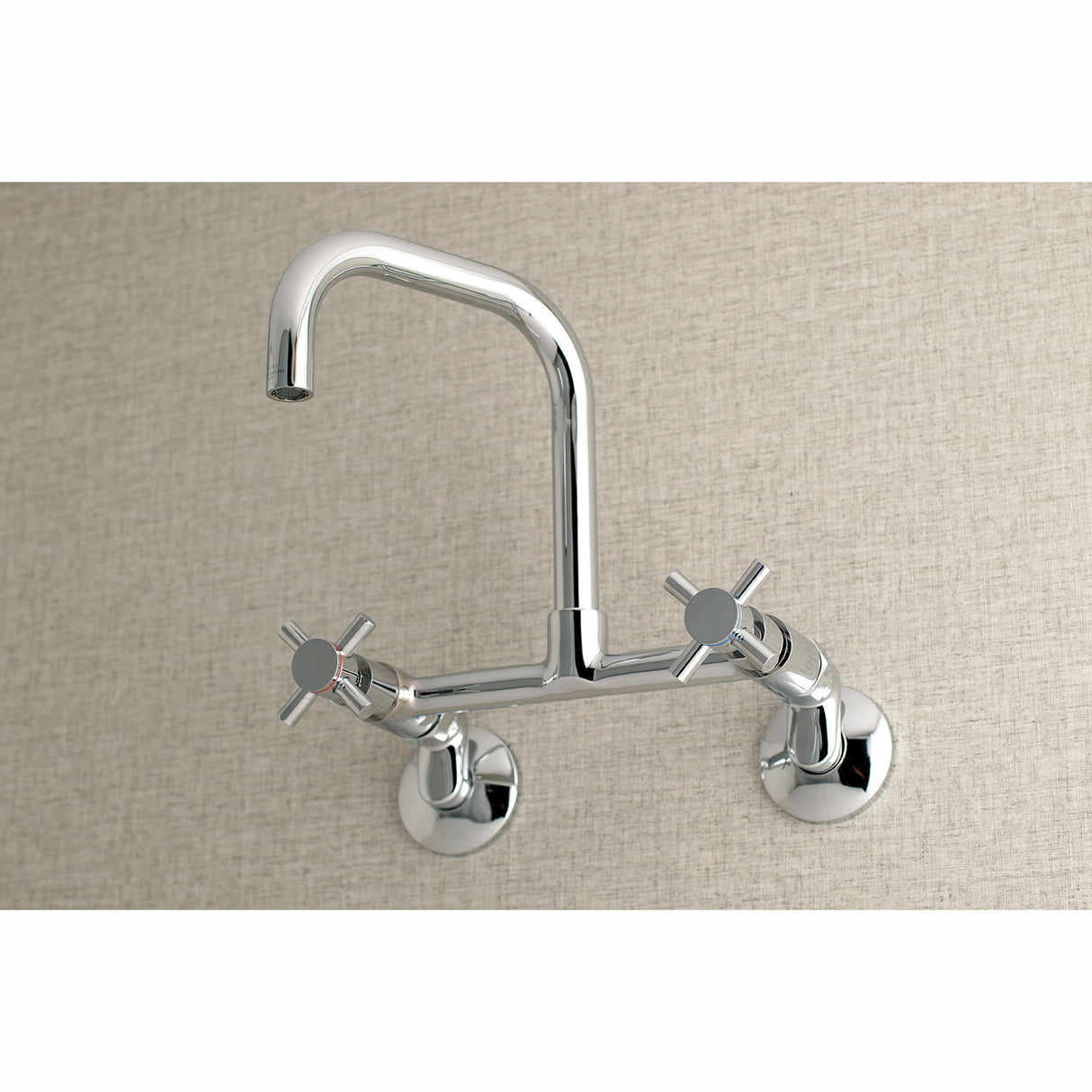 Kingston Brass Concord 8-Inch Adjustable Center Wall Mount Kitchen Faucet, Polished Chrome