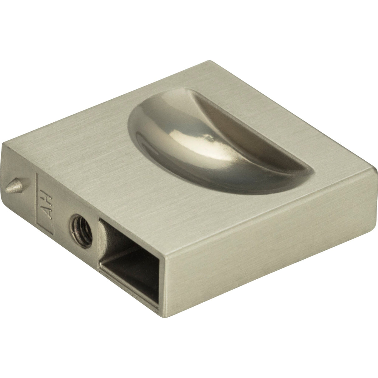 Atlas Homewares Thin Square Knob 1 1/4 Inch Brushed Nickel
