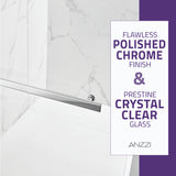 ANZZI SD05301CH-3060R 5 ft. Acrylic Right Drain Rectangle Tub in White With 34 in. x 58 in. Frameless Tub Door in Polished Chrome