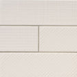 Urbano crema 3d mix glazed ceramic white textured subway tile 4x12 glossy NURBCREMIX4X12 product shot angle view