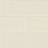 Urbano crema ceramic white subway tile 4x12 glossy  msi collection NURBCRE4X12 product shot angle view