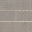 Urbano warm concrete 3d mix ceramic gray textured subway tile 4x12 glossy NURBWARCONMIX4X12 product shot angle view