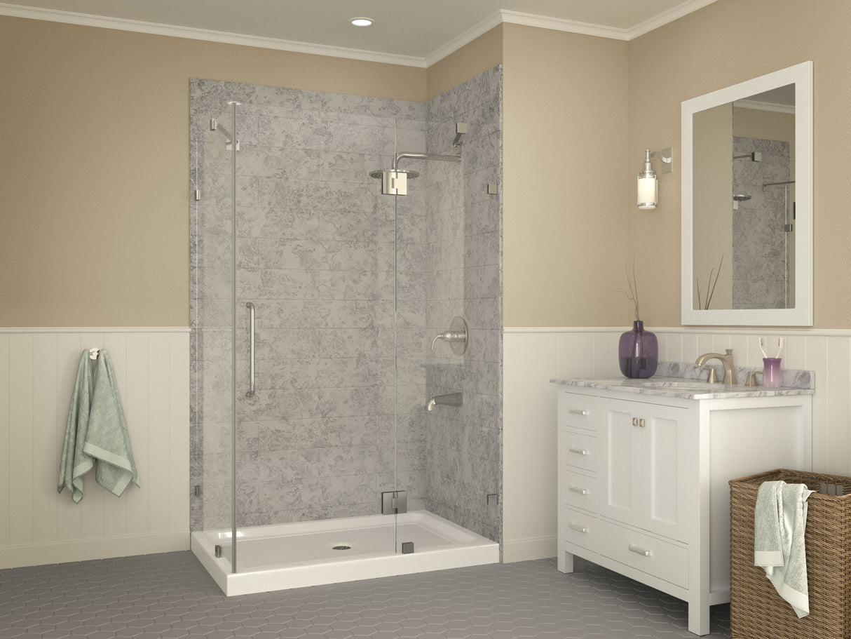 ANZZI SB-AZ022L Port 36 x 48  in. Double Threshold Shower Base in White