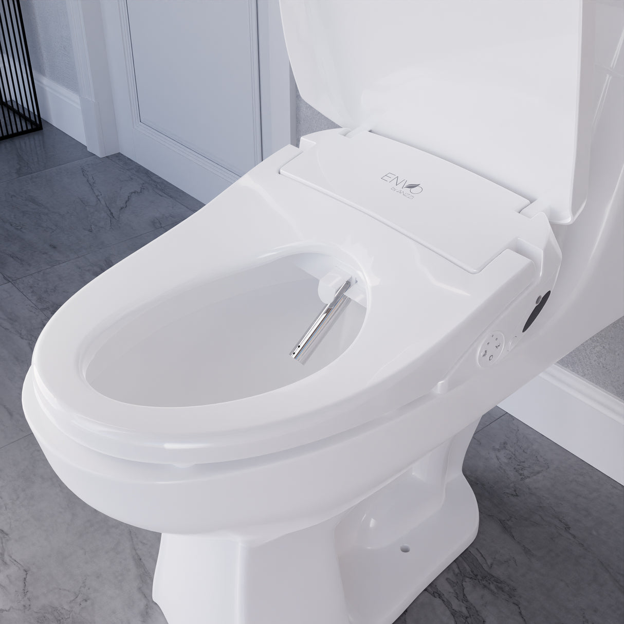 ANZZI TL-AZEB105BR Lunar Elongated Smart Electric Bidet Toilet Seat with Remote Control, Heated Seat, Air Purifier, and Deodorizer