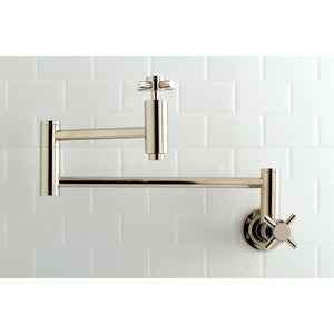 Kingston Brass KS8106DX Concord Wall Mount Pot Filler Kitchen Faucet, Polished Nickel