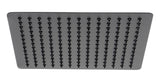 Matte Black Stainless Steel 12" Square Ultra-Thin Rain Shower Head