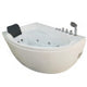 EAGO AM161-R  5' Single Person Corner White Acrylic Whirlpool Bath Tub - Drain on Right