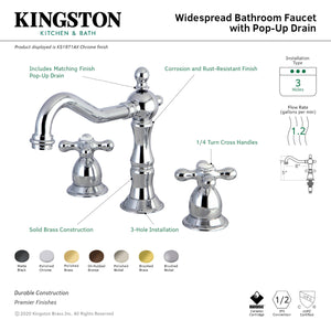 Kingston Brass KS1978AX 8 in. Widespread Bathroom Faucet, Brushed Nickel