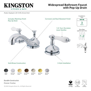 Kingston Brass KS1162PL 8 in. Widespread Bathroom Faucet, Polished Brass