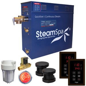 SteamSpa Royal 10.5 KW QuickStart Acu-Steam Bath Generator Package with Built-in Auto Drain in Oil Rubbed Bronze RYT1050OB-A