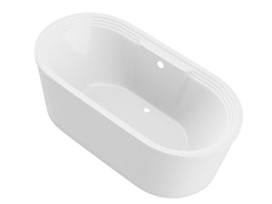 New England Home Goods Hinsdale 34 x 67 Oval Freestanding Soaker Bathtub