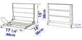 Black Matte 17" Wide Foldable Teak Shower Seat with Backrest