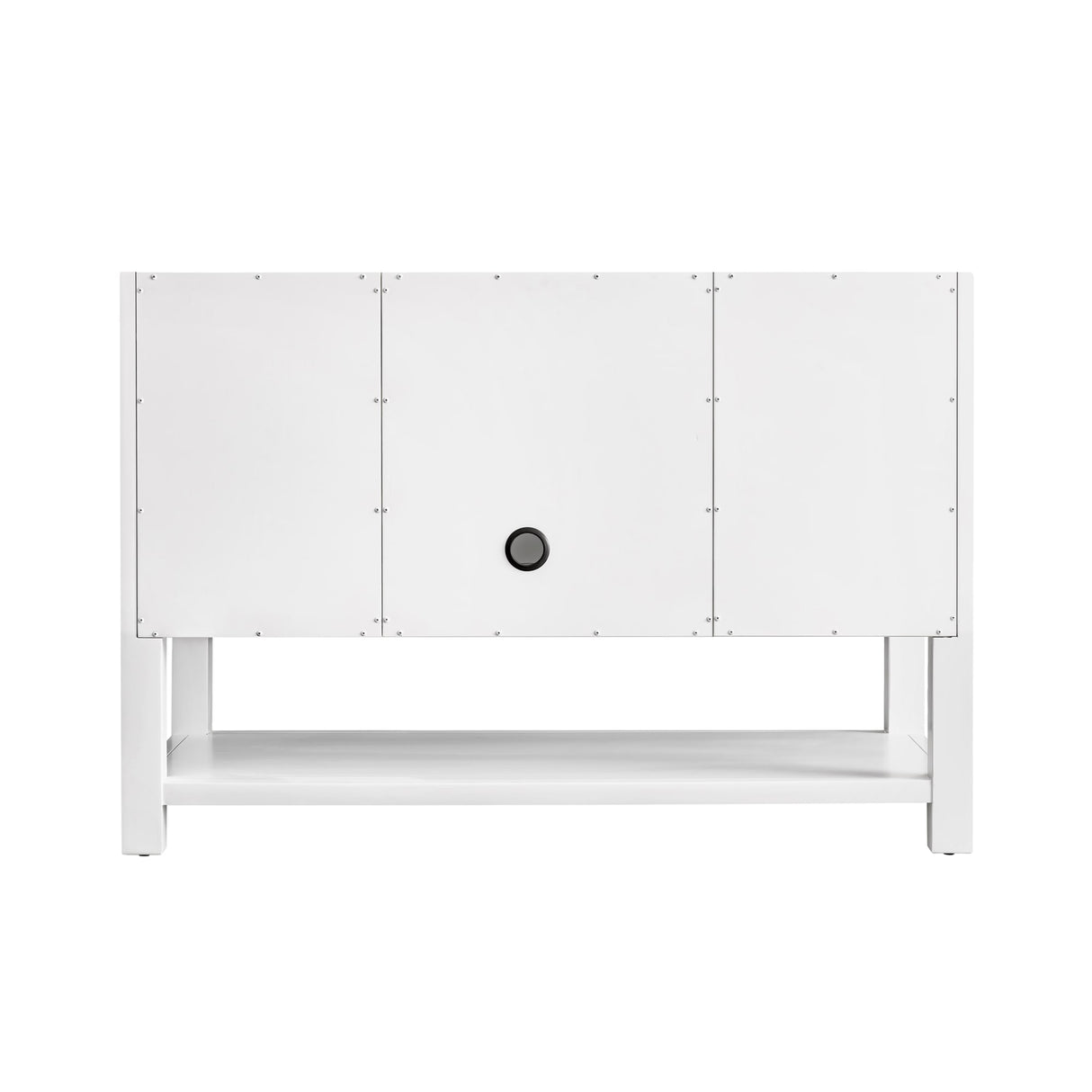 Breckenridge 48" Single Vanity, Bright White w/ 3 CM Carrara Marble Top
