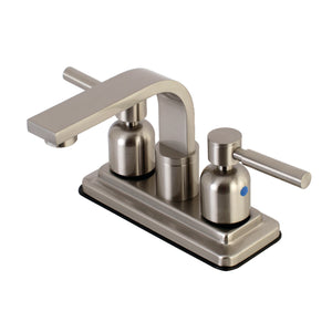 Kingston Brass KB8468DL Concord 4 in. Centerset Bathroom Faucet with Push Pop-Up, Brushed Nickel