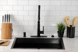 Gourmetier LS8770DL Concord Single-Handle Pre-Rinse Kitchen Faucet, Matte Black