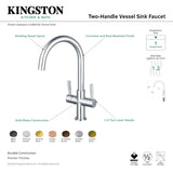Fauceture LS8293DL Concord Two-Handle Vessel Faucet, Brushed Brass