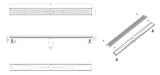 ALFI brand 36" Black Matte Stainless Steel Linear Shower Drain with Groove Holes