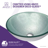 ANZZI LS-AZ055-R Series Deco-Glass Vessel Sink in Churning Silver