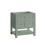 Breckenridge 30" Single Vanity, Smokey Celadon w/ 3 CM White Zeus Top